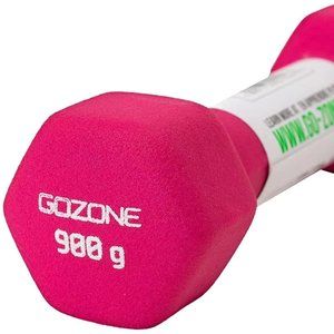 GoZone 2LB Neoprene Hex Dumbbell, Pink, Set of 2